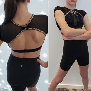 Balera Dancewear Medium Child Hip Hop Top with TONS of rhinestones